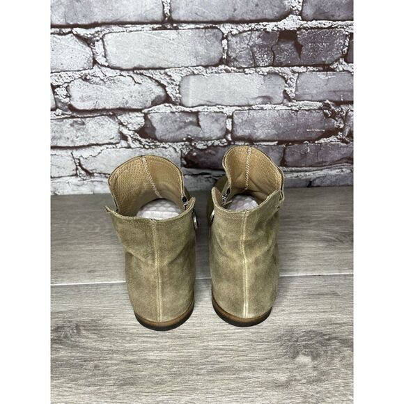 Fiorentini + Baker Goodyear Taupe Suede Side Zip Ankle Boots Women Sz 38.5EU/8M - Picture 12 of 16